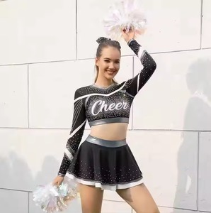 OEM Customized High Quality Unisex Cheerleading Uniform Women's Team Wear Rhinestone Sets OEM Service Custom Printing - Product Image 6