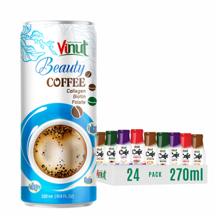 เครื่องดื่มกาแฟคอลลาเจน อาราบิก้า โรบัสต้า 320 มล. กระป๋องอะลูมิเนียม ปราศจากนม ปราศจากจีเอ็มโอ ปราศจากกลูเตน เกรดพรีเมียม ปราศจากน้ำตาล รสช็อกโกแลต - Product Image 1
