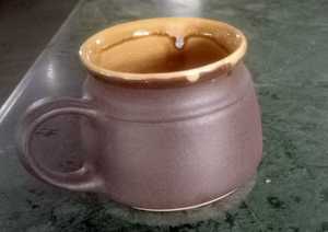 Small 300ml Ceramic Tea & Coffee Mug Eco-Friendly and Durable Portable with Unique Glazed <b>Clay</b> Designs for Serving Beverages - Product Image 2