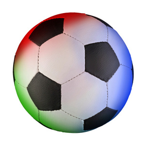 Ballon de football rouge, vert, bleu, couleurs dégradées, durable, léger, pour entraînement sportif en plein air, utilisation en match, emballage personnalisé, 0,4-0,45 kg - Product Image 1