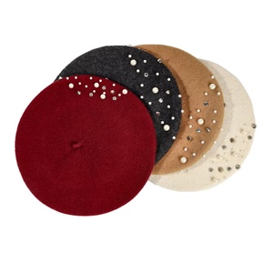 Vente en gros de béret en cachemire avec motif brodé avec logo personnalisé Bérets Boina champignon personnalisé hiver adulte usage quotidien extérieur - Product Image 1