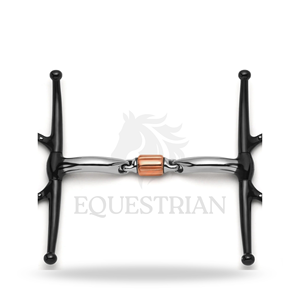 Bocado de críquet de tres piezas con mejillas completas para equitación, equipo ecuestre - Product Image 3