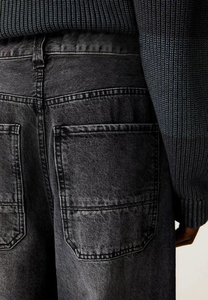 Custom Lightweight Straight Leg Baggy Men's Hip Hop Loose High Quality Denim Jeans Vintage Selvedge Light Wash - Product Image 5