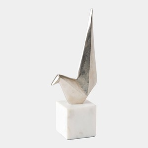 Sculpture métallique abstraite, décoration artistique de table, design contemporain, forme irrégulière, faite à la main pour le salon - Product Image 4