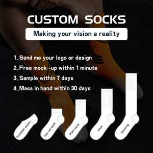 Chaussettes en coton 100% personnalisées de haute qualité OEM pour hommes, broderie et impression personnalisées, logo personnalisé. - Product Image 6