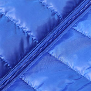 Gilet matelassé respirant en duvet pour homme, chaud pour l'hiver, doublé polaire, col montant, fermeture éclair intégrale, sans manches, pliable - Product Image 5