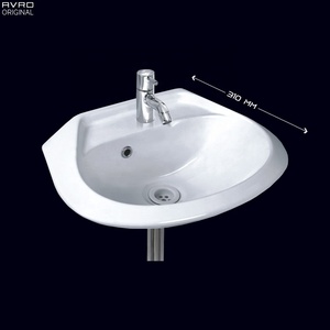 Sink Wash <b>Basin</b> Wall Hung Wash <b>Basin</b> Ceramic Design Modern Customized Round <b>Basin</b> Ceramic Body Marble Mop Sinks Single Hole - Product Image 5