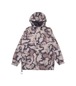 Veste coupe-vent sublimée imprimé camouflage d'hiver pour homme, légère et résistante à l'eau avec logo sur le devant et capuche - Product Image 2