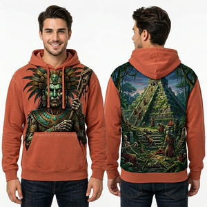 Sweat à capuche streetwear noir personnalisé pour homme, coupe oversize, en tissu épais, avec impression graphique vintage Mafia Zombie, fabrication usine - Product Image 2