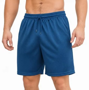 Pantalones cortos deportivos de malla ligera para hombre, poliéster transpirable, pantalones cortos para correr, precio al por mayor - Product Image 1