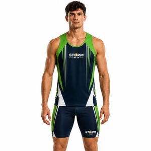 New Design Suitable Men Track & Filed Uniform Custom Team Logo OEM ODM Factory Supply <b>Athletic</b> Outfit Men Track & Filed Uniform - Product Image 5