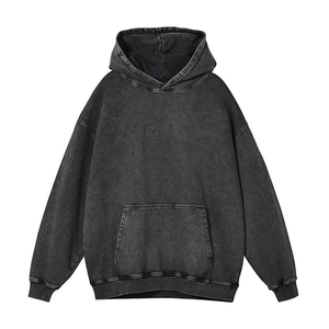 Hoodies Streetwear Tendance à Bords Effilochés et Usés, Vente en Gros, Design Personnalisé, Lavage Acide, Bords Bruts, Hoodie Sur Mesure - Product Image 2