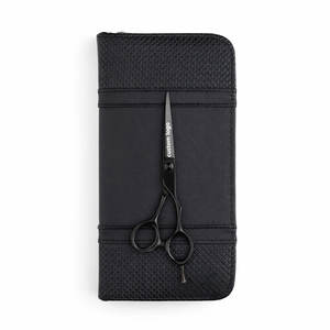 Ciseaux de coiffure ultra-légers noirs mats professionnels en acier inoxydable, outil de coiffure pour salon, fournisseur en gros - Product Image 1