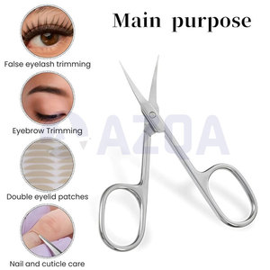 Ciseaux à cuticules professionnels incurvés en acier inoxydable avec lames affûtées pour droitiers, pour manucure, soin des ongles et coupe des cuticules - Product Image 6