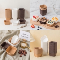 Gobelets en papier de qualité alimentaire, emballages jetables pour la pâtisserie, produits en papier personnalisés imprimés