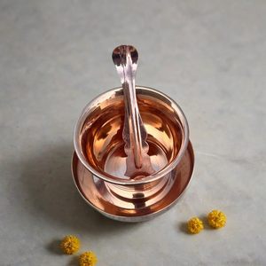 Suministro Directo de Fábrica, Pancha Patra de Cobre Más Vendida, Clásica, Metálica, Ecológica, Decoración para el Hogar Diwali, Artículos para Rituales Puja, Indios - Product Image 4