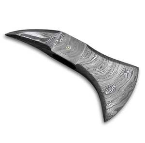 Hacha Vikinga de Acero de Damasco Hecha a Mano de Uso Industrial Pesado, Cabeza de Hacha en Blanco, Logotipo Personalizado OEM, Mango de Madera de Palisandro, para Acampada al Aire Libre 3 - Product Image 5