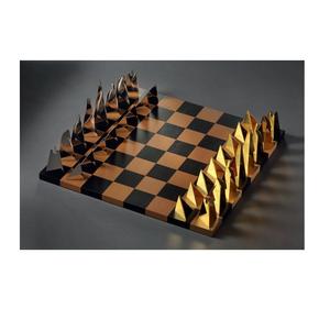 Pièces d'échecs modernes en métal, uniquement, design artistique, vente en gros, pièces d'échecs en métal de qualité supérieure, design contemporain de luxe, jeu de stratégie - Product Image 1