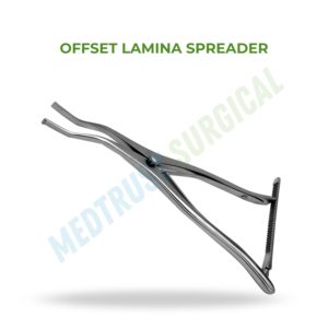 Écarteur de lamelles offset standard, instrument chirurgical neurochirurgical pour la décompression lombaire et postérieure - Product Image 2