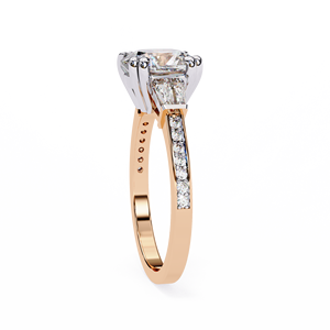 Bague de mariage en or 10 carats d'inspiration vintage avec diamant de laboratoire taille marquise - Product Image 3