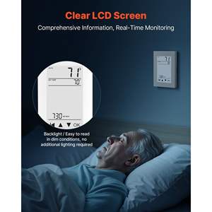 Thermostat programmable de 7 jours pour appareils de chauffage domestiques intelligents Pompe de chauffage par le sol à écran tactile LCD - Product Image 5