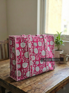 Bolso de Hombro Grande Bohemio para Mujer, Acolchado Floral con Estampado Artesanal, Ligero, para Verano y Otoño - Product Image 5
