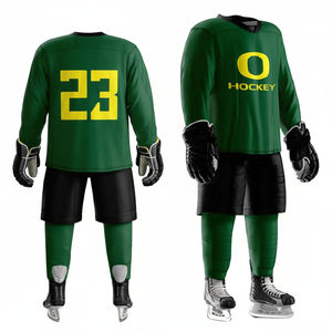 Ensemble de maillots de hockey sur glace personnalisés de haute qualité, respirant, confortable, dernier design, manches courtes, logo imprimé, décontracté, pour équipe, adultes - Product Image 1