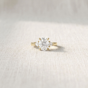แหวนหมั้นเพชรทรงรีทองคำแท้ 14K เพชรเพาะเลี้ยงสำหรับผู้หญิง แหวนแต่งงานและเครื่องประดับของขวัญสุดคลาสสิก - Product Image 2