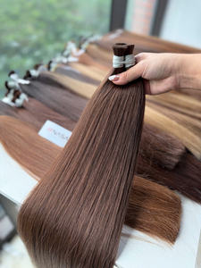 Extensions en vrac de cheveux humains bruts vietnamiens toutes les couleurs teintes 100 grammes donneur unique Super Double dessiné prix d'usine - Product Image 2