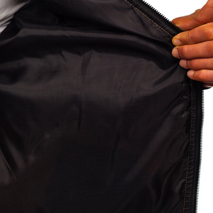Veste d'hiver matelassée coupe-vent écologique pour homme sur mesure - Style streetwear, coque en nylon/coton, rembourrage 100% polyester, vente en gros - Product Image 2