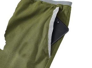 Shorts de sport décontractés pour hommes en sergé doux, respirants, taille élastique, séchage rapide, style urbain, Spandex/Polyester - Product Image 3