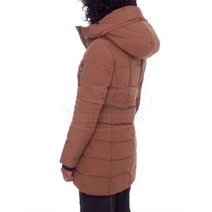 Chaqueta Parka informal para mujer, cuello largo transpirable con capucha y cierre de cremallera para invierno, venta en línea desde Pakistán - Product Image 5