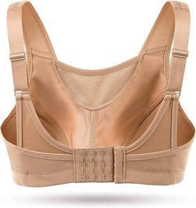 Women Yoga Sports Bra Scoop Neck Racerback Medium Support Breathable <b>Mesh</b> Seamless Solid Color Workout <b>Top</b> - Product Image 5