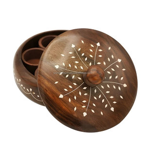 <b>ROUND</b> SPICE <b>BOX</b> WOODEN FROM INDIAN MANUFACTURER WHOLESALE RATE Wholesale Boutique Supplier Factory Direct Low MOQ 2026 Trend - Product Image 3