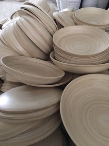 Vaisselle en bambou écologique naturelle - Assiettes rondes - Conception et marquage personnalisés sur demande / Mme Lima - Product Image 6