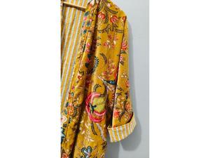 Peignoir Kimono en Velours de Coton Indien en Gros, Robes Imprimées Animaux Colorées Style Kantha, Vêtements de Nuit Faits Main, Robe Longue Maxi - Product Image 6