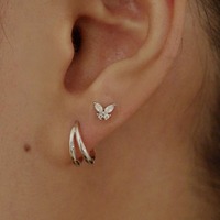 [W Island] WBL Glossy Muse Ear Acupressure Jewel Patch Transparan Tahan Air 72 Jam Stiker Telinga Motif Bunga