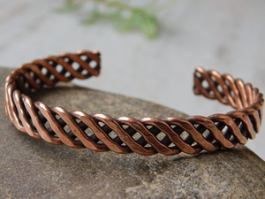 Brazalete de Cobre Martillado Hecho a Mano |   Pulsera de metal de cobre puro |   Fabricante de Joyería al por Mayor en India - Product Image 4