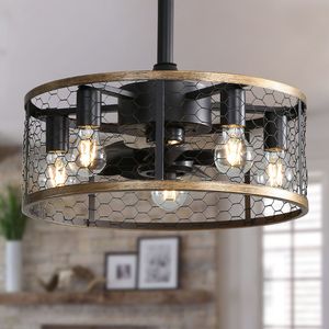 20-Inch Industrial Cage Ceiling <b>Fan</b> with <b>Remote</b> <b>Control</b> 7 ABS Blades DC Motor 1H/4H/8H Timer - Product Image 5
