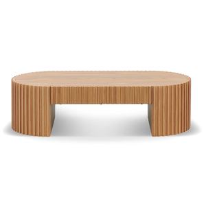 Mesa de Centro de Diseño Moderno Hecha de Madera de Teca Sólida de Alta Calidad con Acabado Natural, Apta para Uso en Interiores o Exteriores - Product Image 1