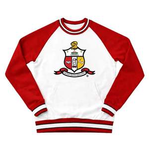 Kappa Alpha Psi White <b>Red</b> Crest Chenille Crewneck True To Size Premium Fleece Embroidered Greek Letter Crest Fraternity Apparel - Product Image 4