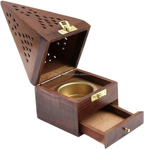 Quemador de Incienso Moderno Hecho a Mano de Madera y Latón para Yoga en Casa y Aromaterapia a Precio de Fábrica - Product Image 1