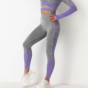 Wholesale Premium Seamless Women <b>Leggings</b> Squat Proof <b>Workout</b> Pants OEM OEM Custom Contour Seamless Yoga <b>Leggings</b> Women Ribbed - Product Image 2