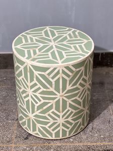 Table basse moderne en bois avec incrustations en os blanc, faite à la main, meubles de salon - Product Image 4