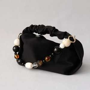 Handmade Resin Bead Keychain Bracelet Round Fashion <b>for</b> <b>Women</b> Multicolor Black White Gold <b>Ring</b> Detail B.H CRAFTS BH-1620 - Product Image 2