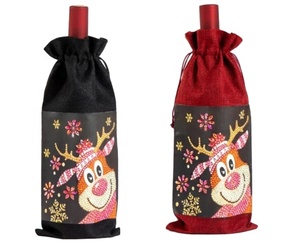 Bolsas de Terciopelo Negro para Botellas de Vino, Bolsa de Embalaje para Bebidas, Bolsa de Regalo - Product Image 5