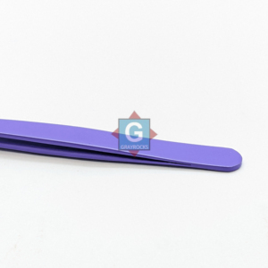 แหนบคิ้วสแตนเลสสีม่วงสำหรับการต่อขนตาและการแต่งคิ้ว - Product Image 2