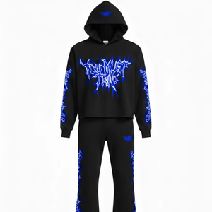 Chándal Deportivo para Niños con Costuras Resistentes, Chándal Informal con Capucha y Cremallera de Forro Polar Técnico para Hombre - Product Image 1