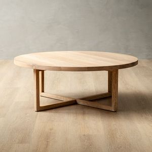 Mesa de centro de madera artesanal de lujo, hecha de madera maciza para entornos elegantes en la sala de estar. - Product Image 1
