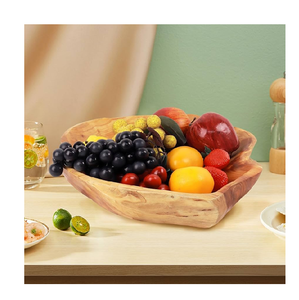 Frutero de madera ecológico con forma de corazón para fiestas y decoración del hogar, ideal para colocar frutas en mesas de comedor o de café. - Product Image 1